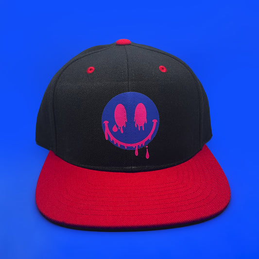 2023 Smiles Series: Blue/Pink Melting Smiley Face SnapBack