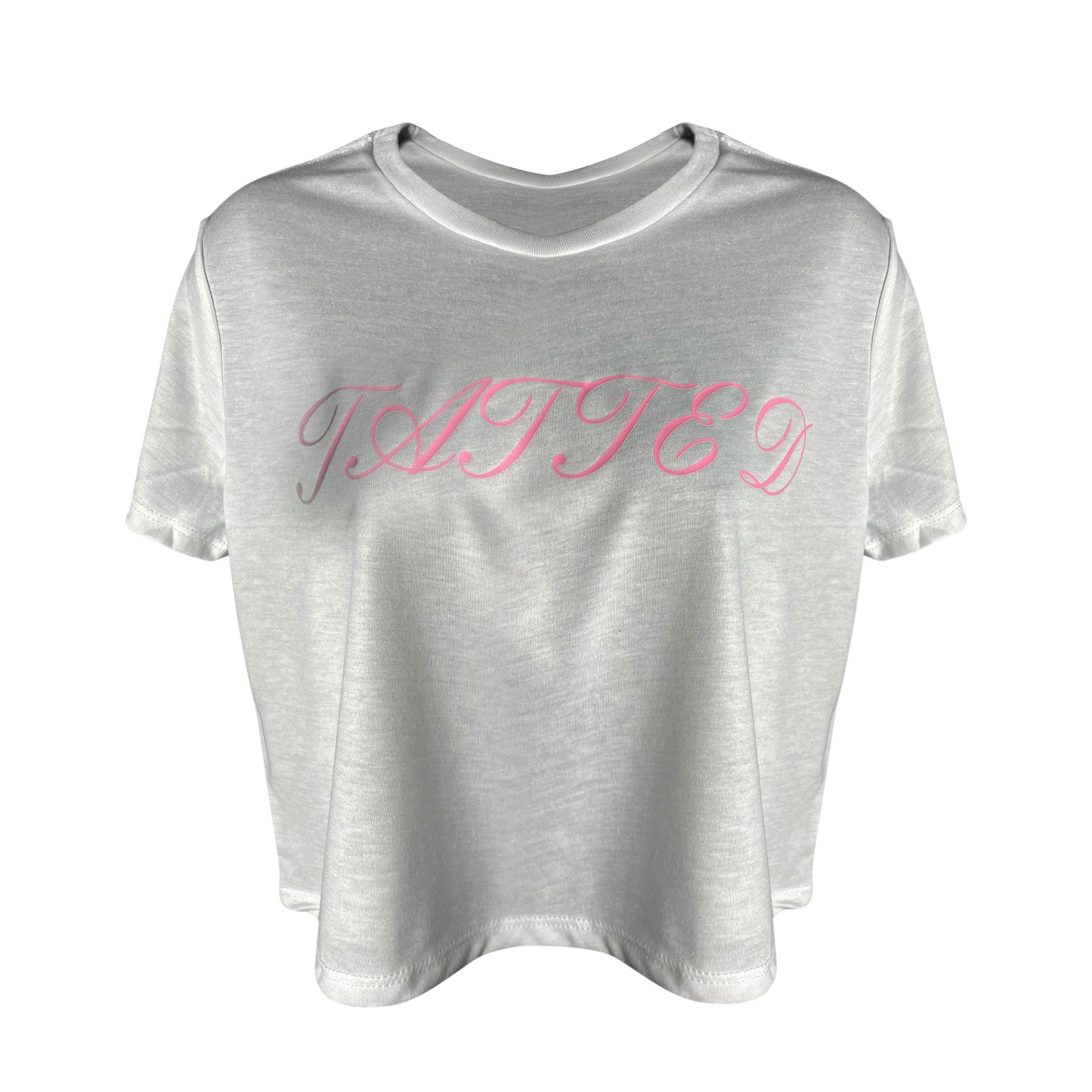 Women’s Pink Tatted flowy Crop Top